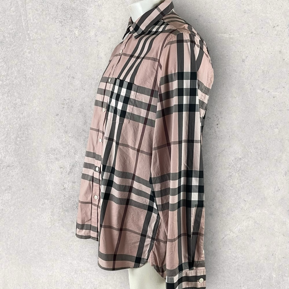 Burberry London Shirt Men’s 3XL Nova Check Pink Plaid Button Up Long Sleeve 1417 - Picture 3 of 12